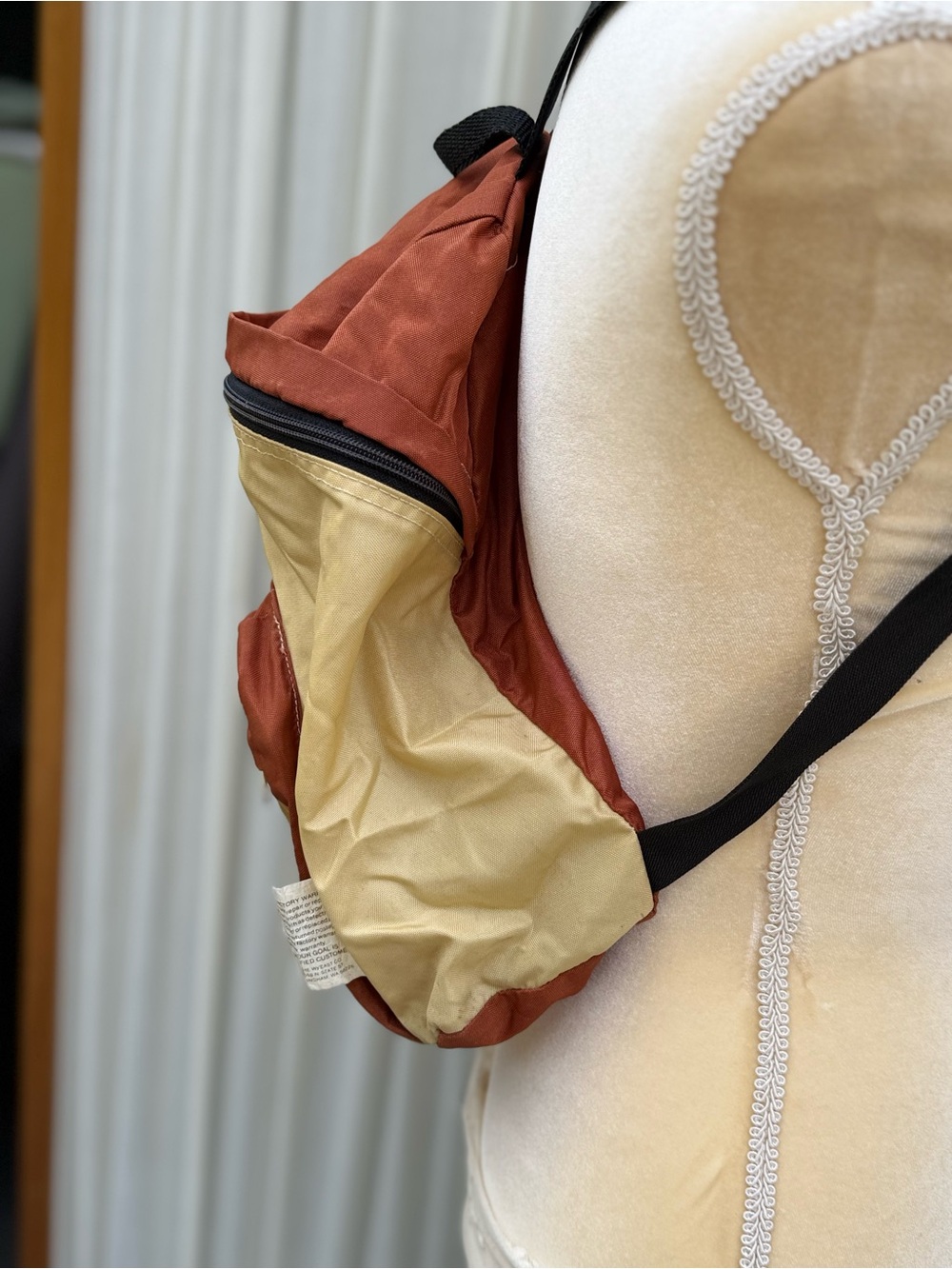 Two-Tone Rust & Tan Mini Backpack - Picture 7 of 12